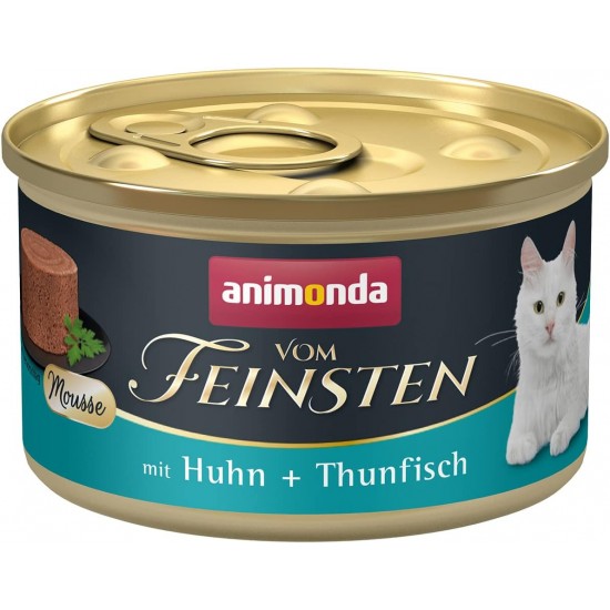 animonda vom Feinsten Mousse Cat Food Wet Beef + Duck (12 x 85 g), Grain-Free Cat Food Wet without Sugar, with Fresh, Meaty Ingredients animonda vom Feinsten Mousse Cat Food Wet Beef + Duck (12 x 85 g), Grain-Free Cat Food Wet without Sugar, with Fresh, Meaty Ingredients