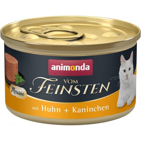 animonda vom Feinsten Mousse Cat Food Wet Beef + Duck (12 x 85 g), Grain-Free Cat Food Wet without Sugar, with Fresh, Meaty Ingredients animonda vom Feinsten Mousse Cat Food Wet Beef + Duck (12 x 85 g), Grain-Free Cat Food Wet without Sugar, with Fresh, Meaty Ingredients