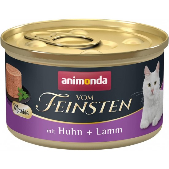 animonda vom Feinsten Mousse Cat Food Wet Beef + Duck (12 x 85 g), Grain-Free Cat Food Wet without Sugar, with Fresh, Meaty Ingredients animonda vom Feinsten Mousse Cat Food Wet Beef + Duck (12 x 85 g), Grain-Free Cat Food Wet without Sugar, with Fresh, Meaty Ingredients