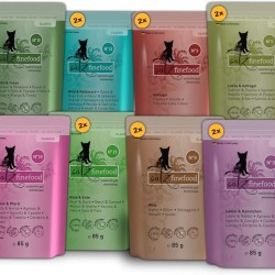 catz finefood Classic Collection Mix Pack Wet Cat Food - Delicatessen Wet Food for Your Cat without Grain and Sugar with High Meat Content, 24 x 85 g Bags catz finefood Classic Collection Mix Pack Wet Cat Food - Delicatessen Wet Food for Your Cat without Grain and Sugar with High Meat Content, 24 x 85 g Bags
