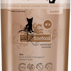 catz finefood Classic N° 9 Wild Feinkost Wet Cat Food, Premium Wet Food for Cats without Grain and Sugar with High Meat Content (6 x 300 g Bags) catz finefood Classic N° 9 Wild Feinkost Wet Cat Food, Premium Wet Food for Cats without Grain and Sugar with High Meat Content (6 x 300 g Bags)