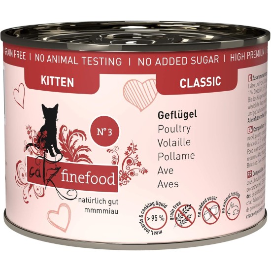 catz finefood Kitten Multipack I Wet Cat Food - Delicatessen Kitten Wet Food for Young Cats without Grain and Sugar with High Meat Content (12 x 85 g Bags) catz finefood Kitten Multipack I Wet Cat Food - Delicatessen Kitten Wet Food for Young Cats without Grain and Sugar with High Meat Content (12 x 85 g Bags)