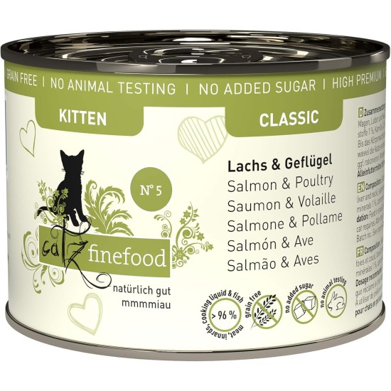 catz finefood Kitten Multipack I Wet Cat Food - Delicatessen Kitten Wet Food for Young Cats without Grain and Sugar with High Meat Content (12 x 85 g Bags) catz finefood Kitten Multipack I Wet Cat Food - Delicatessen Kitten Wet Food for Young Cats without Grain and Sugar with High Meat Content (12 x 85 g Bags)