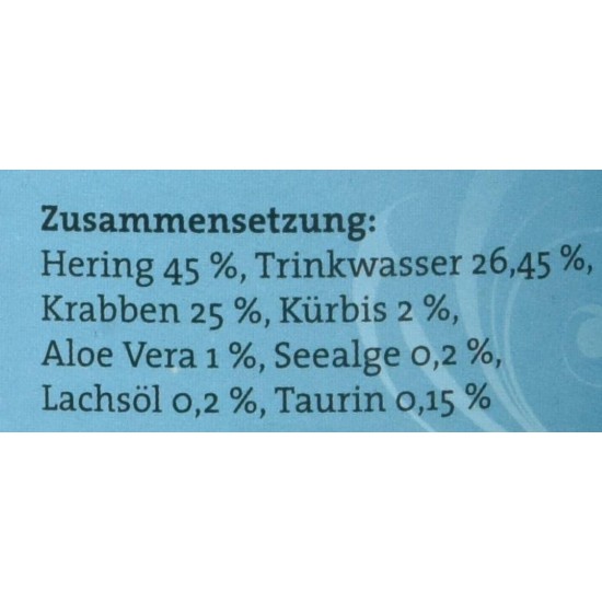 catz finefood N° 13 Herring & Shrimps Feinkost Wet Cat Food, Refined with Pumpkin & Aloe Vera, 16 x 85 g Bags catz finefood N° 13 Herring & Shrimps Feinkost Wet Cat Food, Refined with Pumpkin & Aloe Vera, 16 x 85 g Bags