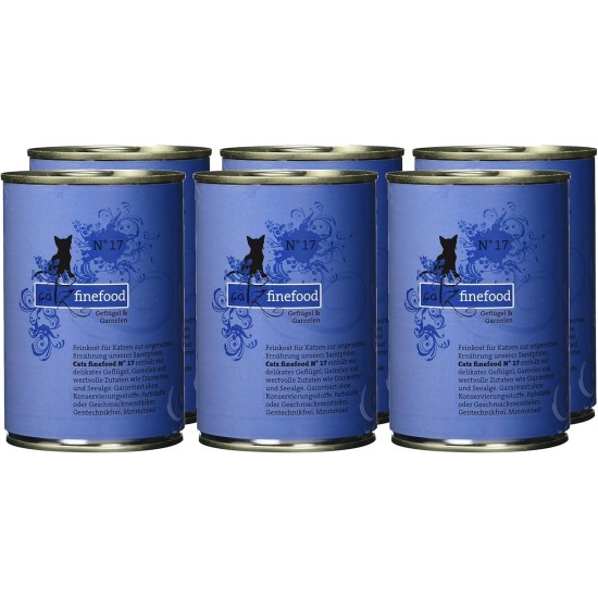 catz finefood N° 17 Poultry & Shrimp Delicatessen Wet Cat Food Refined with Carrot & Cranberry, 16 x 85 g Bags catz finefood N° 17 Poultry & Shrimp Delicatessen Wet Cat Food Refined with Carrot & Cranberry, 16 x 85 g Bags