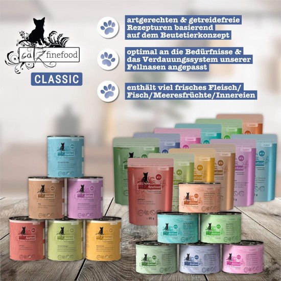 catz finefood N° 17 Poultry & Shrimp Delicatessen Wet Cat Food Refined with Carrot & Cranberry, 16 x 85 g Bags catz finefood N° 17 Poultry & Shrimp Delicatessen Wet Cat Food Refined with Carrot & Cranberry, 16 x 85 g Bags
