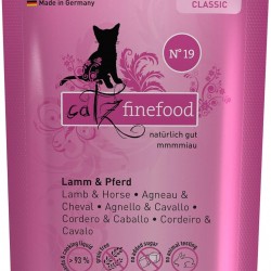 catz finefood N° 19 Lamb & Horse Delicatessen Wet Cat Food, Refined with Zucchini & Tomato, 16 x 85 g Bags catz finefood N° 19 Lamb & Horse Delicatessen Wet Cat Food, Refined with Zucchini & Tomato, 16 x 85 g Bags