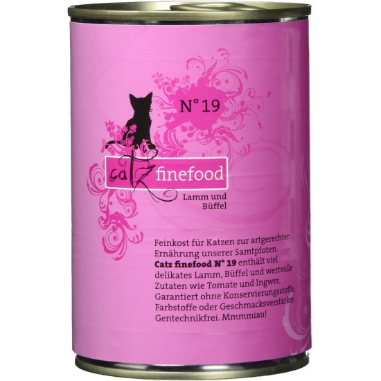 catz finefood N° 19 Lamb & Horse Delicatessen Wet Cat Food, Refined with Zucchini & Tomato, 16 x 85 g Bags catz finefood N° 19 Lamb & Horse Delicatessen Wet Cat Food, Refined with Zucchini & Tomato, 16 x 85 g Bags
