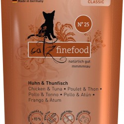 catz finefood N° 25 Chicken & Tuna Delicatessen Wet Cat Food, Refined with Pumpkin and Rosehip, 16 x 85 g Bags catz finefood N° 25 Chicken & Tuna Delicatessen Wet Cat Food, Refined with Pumpkin and Rosehip, 16 x 85 g Bags