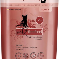 catz finefood N° 3 Poultry Delicatessen Cat Food Wet, Premium Wet Food for Cats without Grain and Sugar with High Meat Content (6 x 300 g Bags) catz finefood N° 3 Poultry Delicatessen Cat Food Wet, Premium Wet Food for Cats without Grain and Sugar with High Meat Content (6 x 300 g Bags)