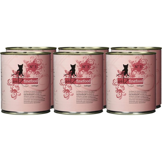 catz finefood N° 3 Poultry Delicatessen Cat Food Wet, Premium Wet Food for Cats without Grain and Sugar with High Meat Content (24 x 85 g Bags) catz finefood N° 3 Poultry Delicatessen Cat Food Wet, Premium Wet Food for Cats without Grain and Sugar with High Meat Content (24 x 85 g Bags)