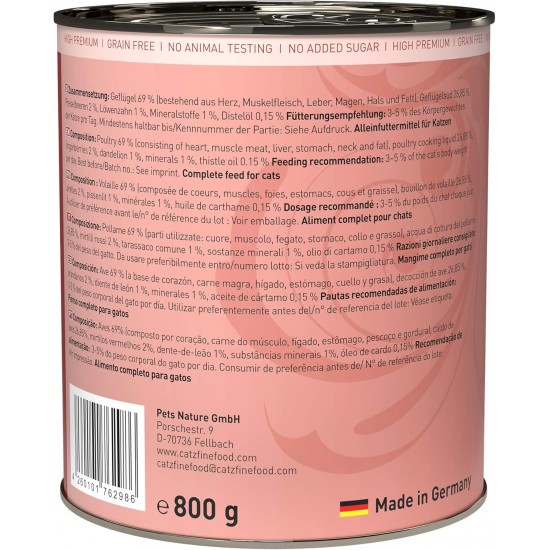 catz finefood N° 3 Poultry Delicatessen Cat Food Wet, Premium Wet Food for Cats without Grain and Sugar with High Meat Content (24 x 85 g Bags) catz finefood N° 3 Poultry Delicatessen Cat Food Wet, Premium Wet Food for Cats without Grain and Sugar with High Meat Content (24 x 85 g Bags)