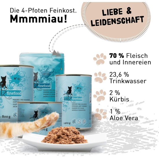catz finefood N° 3 Poultry Delicatessen Wet Cat Food, Refined with Cranberries and Dandelions, 8 x 85 g Bags catz finefood N° 3 Poultry Delicatessen Wet Cat Food, Refined with Cranberries and Dandelions, 8 x 85 g Bags