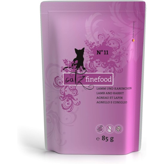 catz finefood N° 3 Poultry Delicatessen Wet Cat Food, Refined with Cranberries and Dandelions, 8 x 85 g Bags catz finefood N° 3 Poultry Delicatessen Wet Cat Food, Refined with Cranberries and Dandelions, 8 x 85 g Bags
