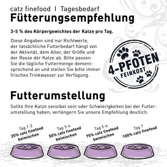 catz finefood N° 3 Poultry Delicatessen Wet Cat Food, Refined with Cranberries and Dandelions, 8 x 85 g Bags catz finefood N° 3 Poultry Delicatessen Wet Cat Food, Refined with Cranberries and Dandelions, 8 x 85 g Bags