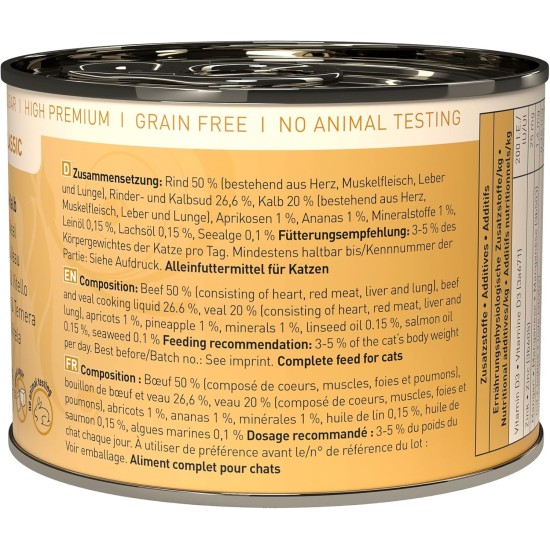 catz finefood N° 7 Beef & Veal Delicatessen Wet Cat Food, Refined with Apricot & Pineapple, 16 x 85 g Bags catz finefood N° 7 Beef & Veal Delicatessen Wet Cat Food, Refined with Apricot & Pineapple, 16 x 85 g Bags