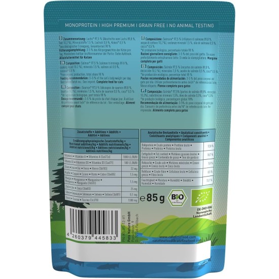 catz finefood Organic Cat Food Mix Package - 6 x 85 g - Wet Food for Cats - N° 513, 511, 509, 507, 505 & 503 Without Cereals & Added Sugar (0.51 kg) catz finefood Organic Cat Food Mix Package - 6 x 85 g - Wet Food for Cats - N° 513, 511, 509, 507, 505 & 503 Without Cereals & Added Sugar (0.51 kg)