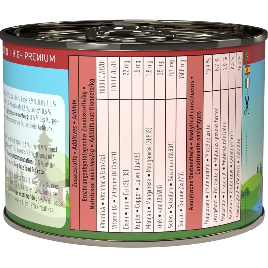 catz finefood Organic Cat Food Mix Package - 6 x 85 g - Wet Food for Cats - N° 513, 511, 509, 507, 505 & 503 Without Cereals & Added Sugar (0.51 kg) catz finefood Organic Cat Food Mix Package - 6 x 85 g - Wet Food for Cats - N° 513, 511, 509, 507, 505 & 503 Without Cereals & Added Sugar (0.51 kg)