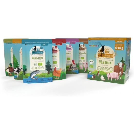 catz finefood Organic Cat Food Mix Package - 6 x 85 g - Wet Food for Cats - N° 513, 511, 509, 507, 505 & 503 Without Cereals & Added Sugar (0.51 kg) catz finefood Organic Cat Food Mix Package - 6 x 85 g - Wet Food for Cats - N° 513, 511, 509, 507, 505 & 503 Without Cereals & Added Sugar (0.51 kg)