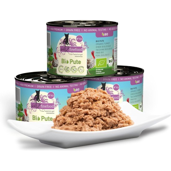 catz finefood Organic Cat Food Mix Package - 6 x 85 g - Wet Food for Cats - N° 513, 511, 509, 507, 505 & 503 Without Cereals & Added Sugar (0.51 kg) catz finefood Organic Cat Food Mix Package - 6 x 85 g - Wet Food for Cats - N° 513, 511, 509, 507, 505 & 503 Without Cereals & Added Sugar (0.51 kg)