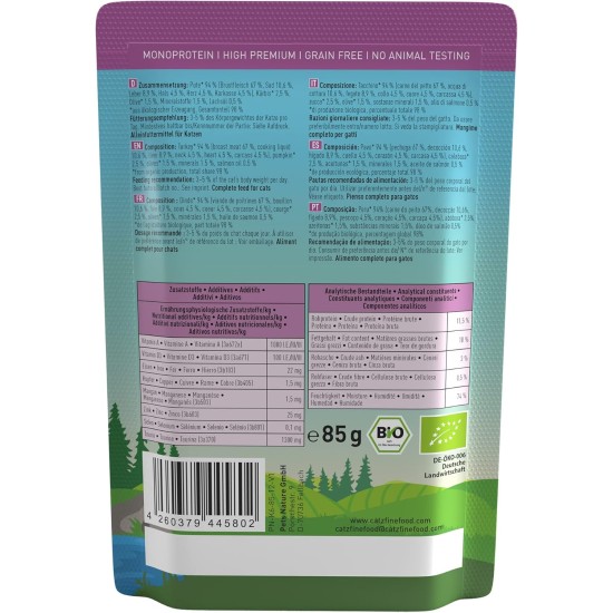 catz finefood Organic Cat Food Mix Package - 6 x 85 g - Wet Food for Cats - N° 513, 511, 509, 507, 505 & 503 Without Cereals & Added Sugar (0.51 kg) catz finefood Organic Cat Food Mix Package - 6 x 85 g - Wet Food for Cats - N° 513, 511, 509, 507, 505 & 503 Without Cereals & Added Sugar (0.51 kg)