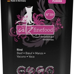catz finefood Purrrr Beef Monoprotein Wet Cat Food N° 119, for Nutrition-Sensitive Cats, 70% Meat Content, 16 x 85 g Bags catz finefood Purrrr Beef Monoprotein Wet Cat Food N° 119, for Nutrition-Sensitive Cats, 70% Meat Content, 16 x 85 g Bags