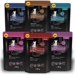 catz finefood Purrrr Collection I - Monoprotein Wet Cat Food - Grain-Free, Sugar-Free, Hypoallergenic - High Meat Content - Multipack Wet Food for Cats - in Bag, 85 g (Pack of 12) catz finefood Purrrr Collection I - Monoprotein Wet Cat Food - Grain-Free, Sugar-Free, Hypoallergenic - High Meat Content - Multipack Wet Food for Cats - in Bag, 85 g (Pack of 12)