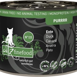 catz finefood Purrrr Duck Monoprotein Wet Cat Food N° 115, for Nutrition-Sensitive Cats, 70% Meat Content, 6 x 200 g Tin catz finefood Purrrr Duck Monoprotein Wet Cat Food N° 115, for Nutrition-Sensitive Cats, 70% Meat Content, 6 x 200 g Tin