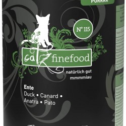 catz finefood Purrrr Duck Monoprotein Wet Cat Food N° 115, for Nutrition-Sensitive Cats, 70% Meat Content, 6 x 400 g Tin catz finefood Purrrr Duck Monoprotein Wet Cat Food N° 115, for Nutrition-Sensitive Cats, 70% Meat Content, 6 x 400 g Tin