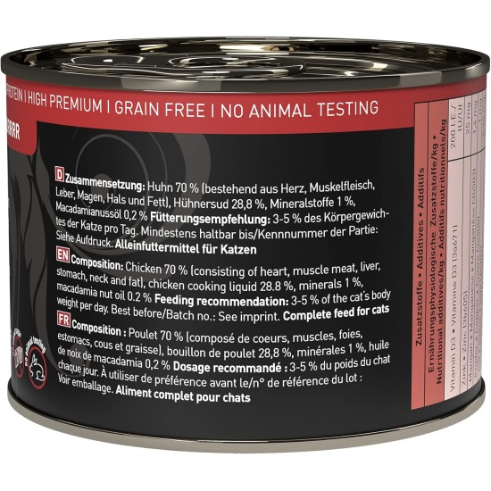 catz finefood Purrrr Monoprotein Wet Cat Food, Kangaroo, Chicken, Salmon, Lamb, Sheep and Pork, 6 Cans Variety Pure or Multipack, 190 g - 200 g catz finefood Purrrr Monoprotein Wet Cat Food, Kangaroo, Chicken, Salmon, Lamb, Sheep and Pork, 6 Cans Variety Pure or Multipack, 190 g - 200 g