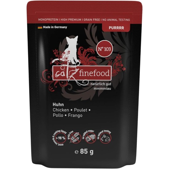 catz finefood Purrrr Monoprotein Wet Cat Food, Kangaroo, Chicken, Salmon, Lamb, Sheep and Pork, 6 Cans Variety Pure or Multipack, 190 g - 200 g catz finefood Purrrr Monoprotein Wet Cat Food, Kangaroo, Chicken, Salmon, Lamb, Sheep and Pork, 6 Cans Variety Pure or Multipack, 190 g - 200 g