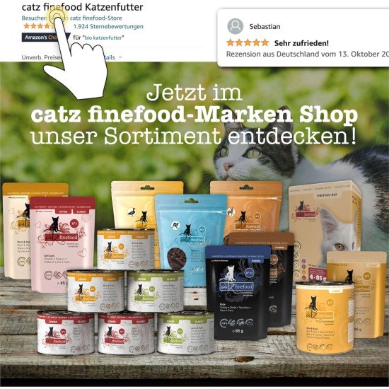 catz finefood Purrrr Monoprotein Wet Cat Food, Kangaroo, Chicken, Salmon, Lamb, Sheep and Pork, 6 Cans Variety Pure or Multipack, 190 g - 200 g catz finefood Purrrr Monoprotein Wet Cat Food, Kangaroo, Chicken, Salmon, Lamb, Sheep and Pork, 6 Cans Variety Pure or Multipack, 190 g - 200 g