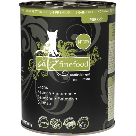 catz finefood Purrrr Monoprotein Wet Cat Food, Kangaroo, Chicken, Salmon, Lamb, Sheep and Pork, 6 Cans Variety Pure or Multipack, 190 g - 200 g catz finefood Purrrr Monoprotein Wet Cat Food, Kangaroo, Chicken, Salmon, Lamb, Sheep and Pork, 6 Cans Variety Pure or Multipack, 190 g - 200 g