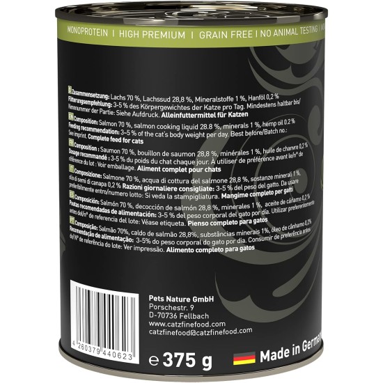 catz finefood Purrrr Monoprotein Wet Cat Food, Kangaroo, Chicken, Salmon, Lamb, Sheep and Pork, 6 Cans Variety Pure or Multipack, 190 g - 200 g catz finefood Purrrr Monoprotein Wet Cat Food, Kangaroo, Chicken, Salmon, Lamb, Sheep and Pork, 6 Cans Variety Pure or Multipack, 190 g - 200 g