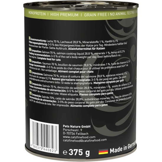 catz finefood Purrrr Monoprotein Wet Cat Food, Kangaroo, Chicken, Salmon, Lamb, Sheep and Pork, 6 Cans Variety Pure or Multipack, 190 g - 200 g catz finefood Purrrr Monoprotein Wet Cat Food, Kangaroo, Chicken, Salmon, Lamb, Sheep and Pork, 6 Cans Variety Pure or Multipack, 190 g - 200 g