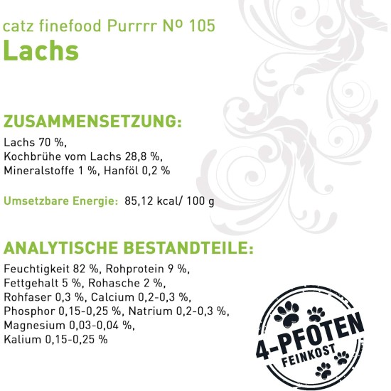catz finefood Purrrr Monoprotein Wet Cat Food, Kangaroo, Chicken, Salmon, Lamb, Sheep and Pork, 6 Cans Variety Pure or Multipack, 190 g - 200 g catz finefood Purrrr Monoprotein Wet Cat Food, Kangaroo, Chicken, Salmon, Lamb, Sheep and Pork, 6 Cans Variety Pure or Multipack, 190 g - 200 g