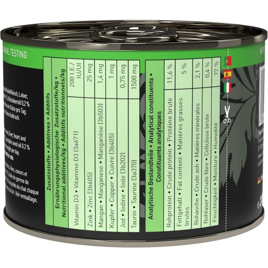 catz finefood Purrrr Pferd Monoprotein Wet Cat Food N° 123, for Nutrition-Sensitive Cats, 70% Meat Content, 6 x 200 g Tin catz finefood Purrrr Pferd Monoprotein Wet Cat Food N° 123, for Nutrition-Sensitive Cats, 70% Meat Content, 6 x 200 g Tin