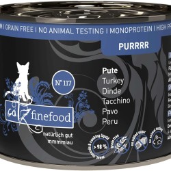 catz finefood Purrrr Turkey Monoprotein Wet Cat Food N° 117, for Nutrition-Sensitive Cats, 70% Meat Content, 6 x 200 g Tin catz finefood Purrrr Turkey Monoprotein Wet Cat Food N° 117, for Nutrition-Sensitive Cats, 70% Meat Content, 6 x 200 g Tin