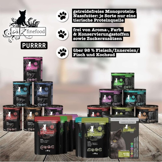 catz finefood Purrrr Turkey Monoprotein Wet Cat Food N° 117, for Nutrition-Sensitive Cats, 70% Meat Content, 6 x 400 g Tin catz finefood Purrrr Turkey Monoprotein Wet Cat Food N° 117, for Nutrition-Sensitive Cats, 70% Meat Content, 6 x 400 g Tin