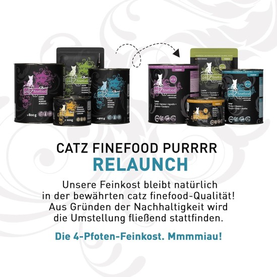 catz finefood Purrrr Wildchwein Monoprotein Wet Cat Food N° 109, for Nutrition-Sensitive Cats, 70% Meat Content, 16 x 85 g Bags catz finefood Purrrr Wildchwein Monoprotein Wet Cat Food N° 109, for Nutrition-Sensitive Cats, 70% Meat Content, 16 x 85 g Bags