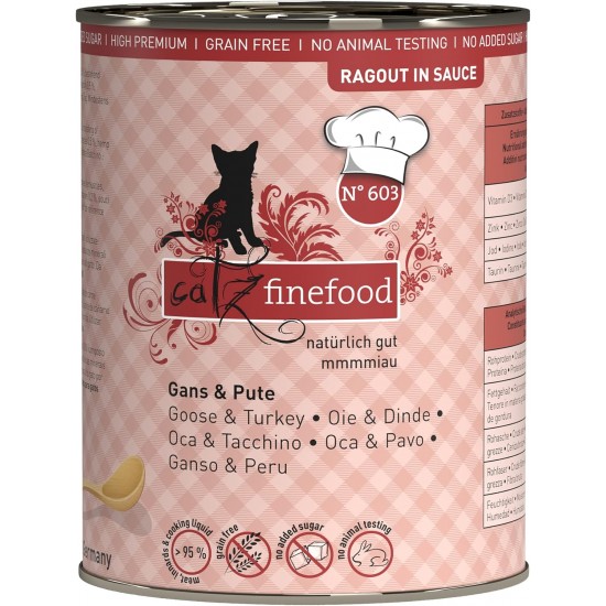 catz finefood Ragout Mix Pack Wet Cat Food - Delicatessen Wet Food for Cats in Sauce without Grain and Sugar with High Meat Content, 6 x 190 g Tin catz finefood Ragout Mix Pack Wet Cat Food - Delicatessen Wet Food for Cats in Sauce without Grain and Sugar with High Meat Content, 6 x 190 g Tin