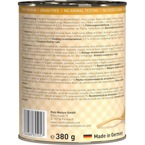 catz finefood Ragout Mix Pack Wet Cat Food - Delicatessen Wet Food for Cats in Sauce without Grain and Sugar with High Meat Content, 6 x 190 g Tin catz finefood Ragout Mix Pack Wet Cat Food - Delicatessen Wet Food for Cats in Sauce without Grain and Sugar with High Meat Content, 6 x 190 g Tin