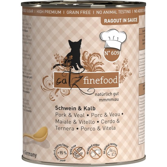 catz finefood Ragout Mix Pack Wet Cat Food - Delicatessen Wet Food for Cats in Sauce without Grain and Sugar with High Meat Content, 6 x 190 g Tin catz finefood Ragout Mix Pack Wet Cat Food - Delicatessen Wet Food for Cats in Sauce without Grain and Sugar with High Meat Content, 6 x 190 g Tin