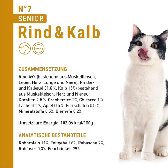 catz finefood Senior N°03 Chicken Cat Food Wet - Premium Wet Food for Your Senior Cat - Grain-Free, No Sugar, High Meat Content, Vitamins and Minerals (6 x 200 g Tub) catz finefood Senior N°03 Chicken Cat Food Wet - Premium Wet Food for Your Senior Cat - Grain-Free, No Sugar, High Meat Content, Vitamins and Minerals (6 x 200 g Tub)