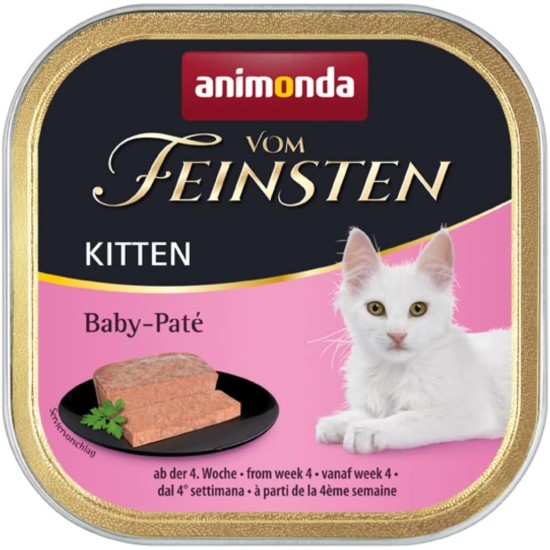 vom Feinsten Kitten Cat Food Wet Variety (32 x 100 g), Kitten Cat Food Wet without Grain and Sugar by animonda, with Fresh Meaty Ingredients vom Feinsten Kitten Cat Food Wet Variety (32 x 100 g), Kitten Cat Food Wet without Grain and Sugar by animonda, with Fresh Meaty Ingredients