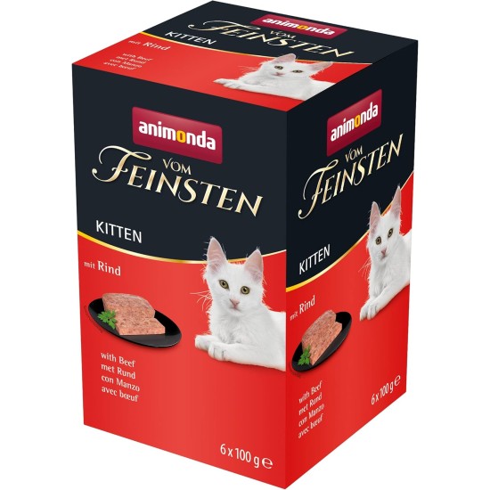 vom Feinsten Kitten Cat Food Wet Variety (32 x 100 g), Kitten Cat Food Wet without Grain and Sugar by animonda, with Fresh Meaty Ingredients vom Feinsten Kitten Cat Food Wet Variety (32 x 100 g), Kitten Cat Food Wet without Grain and Sugar by animonda, with Fresh Meaty Ingredients