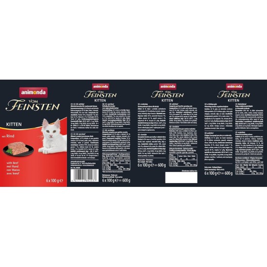 vom Feinsten Kitten Cat Food Wet Variety (32 x 100 g), Kitten Cat Food Wet without Grain and Sugar by animonda, with Fresh Meaty Ingredients vom Feinsten Kitten Cat Food Wet Variety (32 x 100 g), Kitten Cat Food Wet without Grain and Sugar by animonda, with Fresh Meaty Ingredients