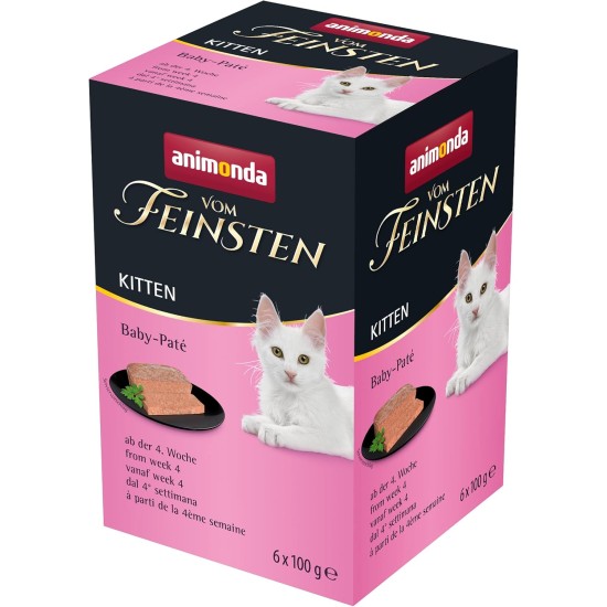 vom Feinsten Kitten Cat Food Wet Variety (32 x 100 g), Kitten Cat Food Wet without Grain and Sugar by animonda, with Fresh Meaty Ingredients vom Feinsten Kitten Cat Food Wet Variety (32 x 100 g), Kitten Cat Food Wet without Grain and Sugar by animonda, with Fresh Meaty Ingredients