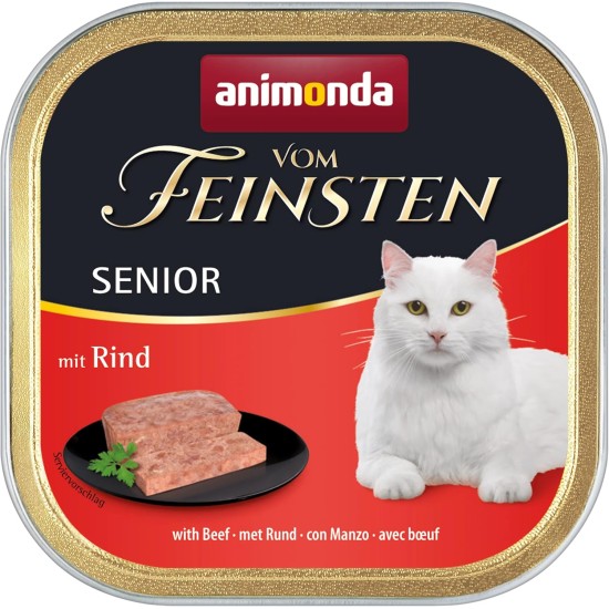 vom Feinsten Senior Cat Food Wet Wet Food Variety (32 x 100 g), Cat Food from 7 Years by animonda, without Grains and Sugar, with Fresh, Meaty Ingredients vom Feinsten Senior Cat Food Wet Wet Food Variety (32 x 100 g), Cat Food from 7 Years by animonda, without Grains and Sugar, with Fresh, Meaty Ingredients