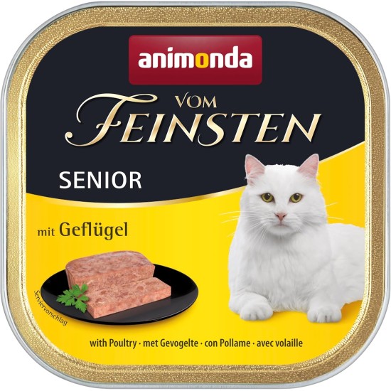 vom Feinsten Senior Cat Food Wet Wet Food Variety (32 x 100 g), Cat Food from 7 Years by animonda, without Grains and Sugar, with Fresh, Meaty Ingredients vom Feinsten Senior Cat Food Wet Wet Food Variety (32 x 100 g), Cat Food from 7 Years by animonda, without Grains and Sugar, with Fresh, Meaty Ingredients